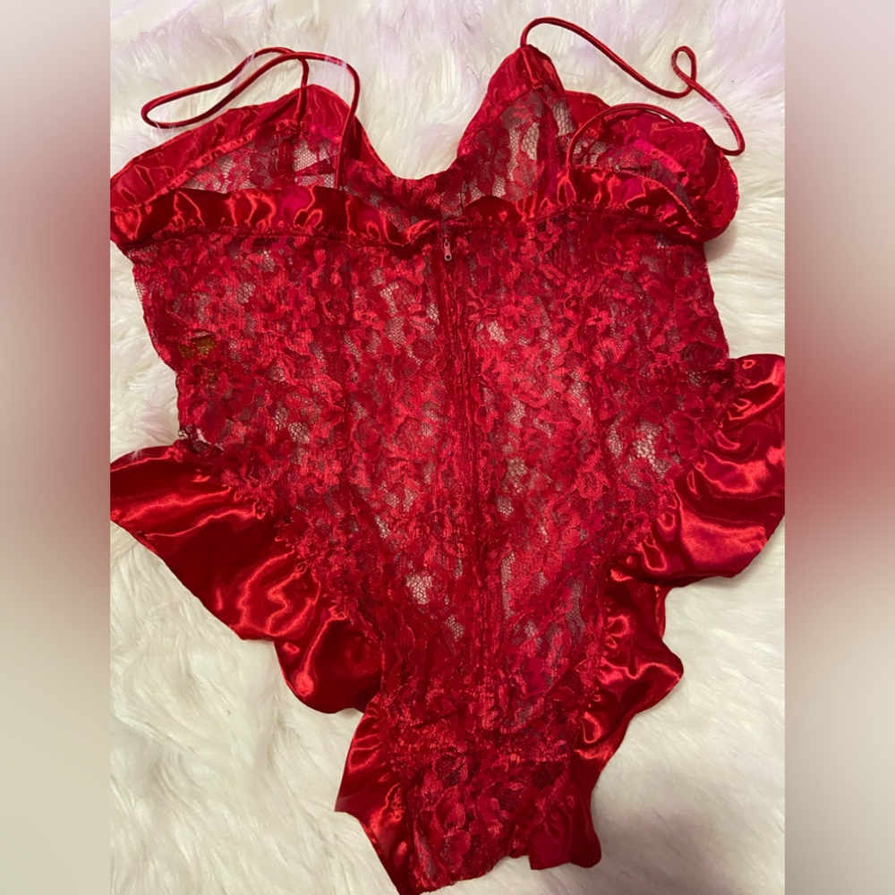 Victoria's Secret Red Lace Teddy